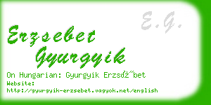 erzsebet gyurgyik business card